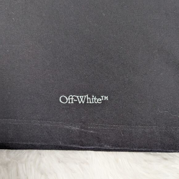 Off-White Scribble Diag Slim Tee Black White XXL Virgil Abloh Streetwear - Picture 8 of 13